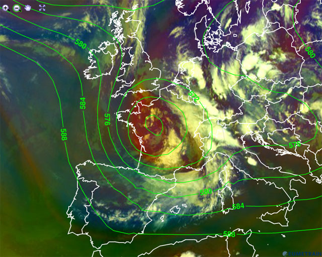 Francia, Depresion Aislada Niveles Altos, DANA, record para un 28 de julio