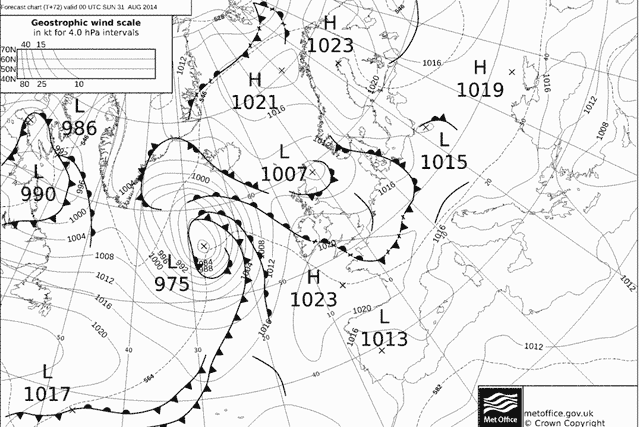 Prevision meteorologica 30 y 31 agosto 2014, Costa Tropical granadina.