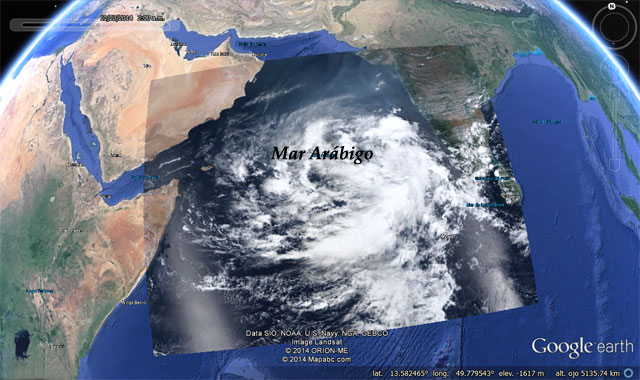Ciclon tropical intenso amenaza a Oman, Peninsula Arabiga