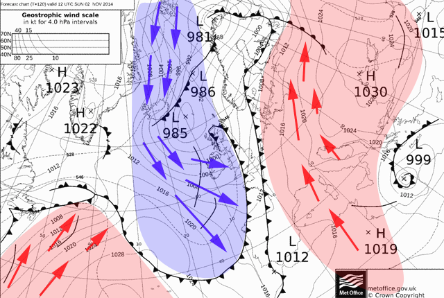 Prevision meteorologica 1 y 2 noviembre 2014, Costa Tropical granadina