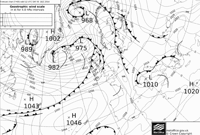 Prevision meteorologica 6 y 7 diciembre 2014, Costa Tropical granadina