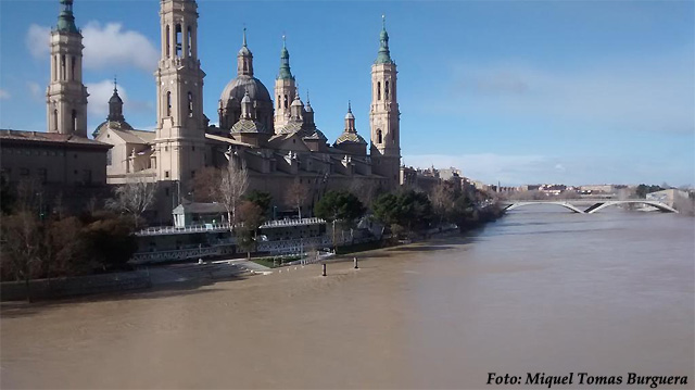 Confederacion Hidrografica del Ebro preve episodio avenidas extraordinarias tramo medio del rio