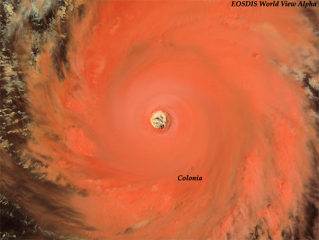 Maysak, para la NASA, super tifon excepcional