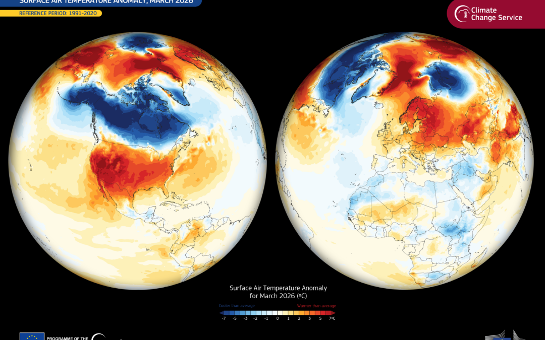 Marzo de 2026 fue el cuarto más cálido de la historia reciente
