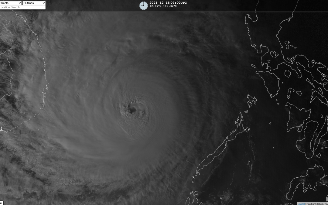 Súper tifón Odette (Rai) el más intenso en el Mar de China