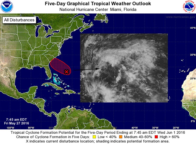 Pendientes del desarrollo de un posible ciclón tropical en el Atlántico más occidental