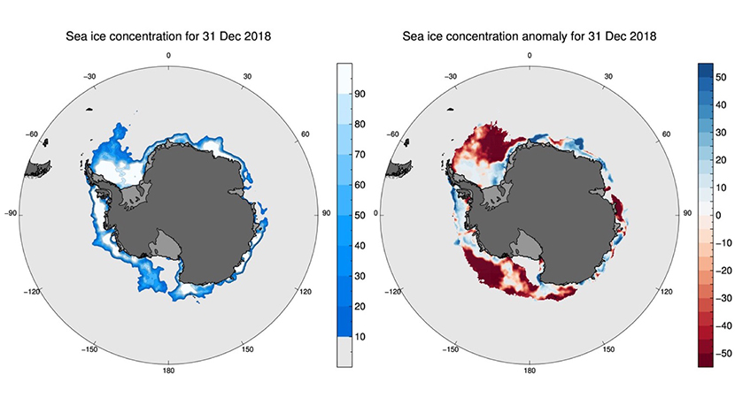 La banquisa antártica alcanzará su mínimo más bajo