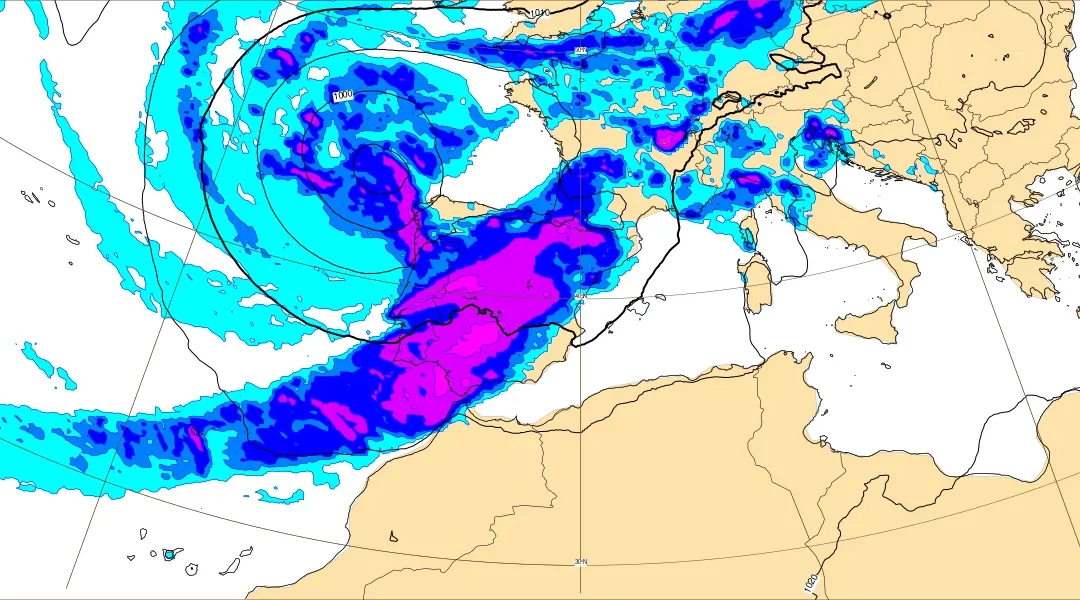 La borrasca Claudia traerá un temporal de lluvias a España