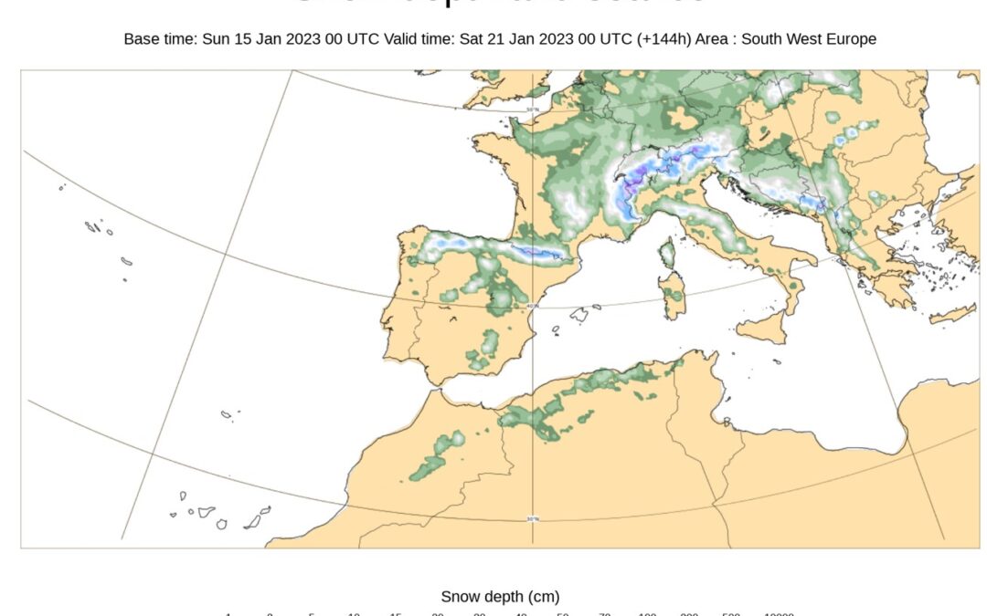 ¿Cuánto va a nevar estos días en España?