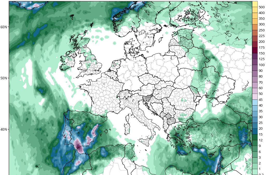 Riesgo de lluvias intensas en la vertiente mediterránea