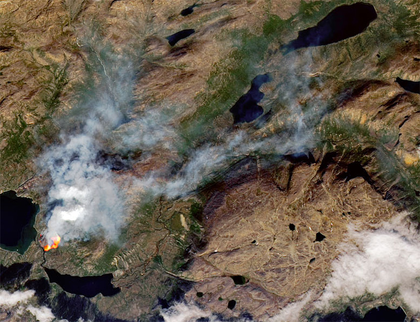 Incendio forestal en Groenlandia