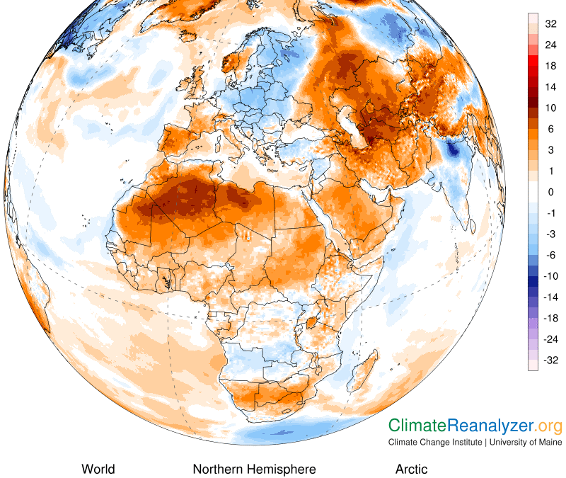 Últimos récords de calor a lo largo del mundo.