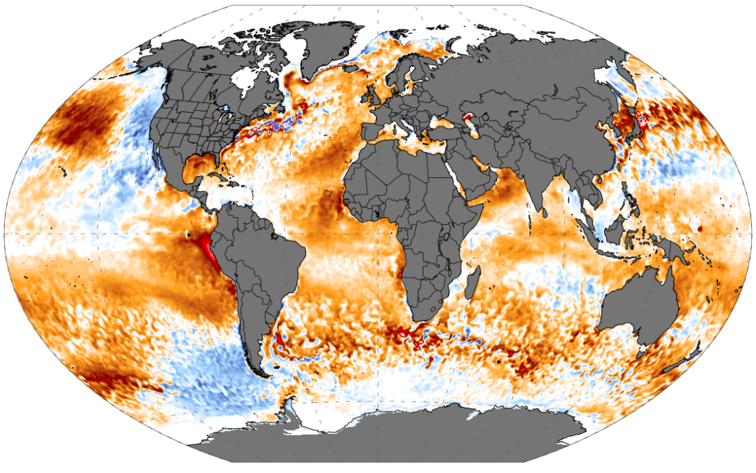 Los océanos y mares del mundo, más calientes que nunca