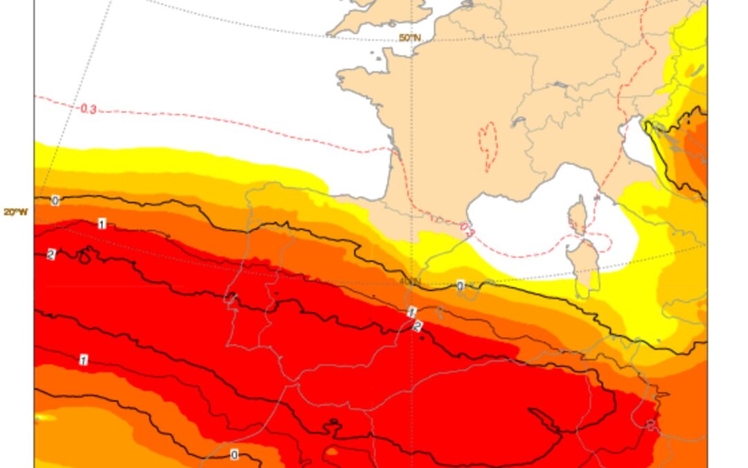 Lluvias muy copiosas sobre suelos muy saturados