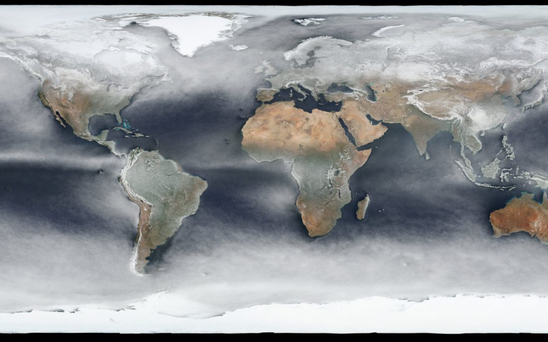La nubosidad del Planeta en una sola imagen satelital