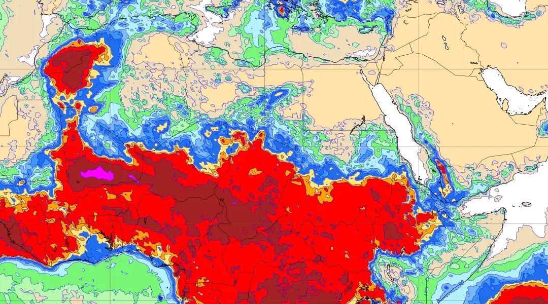 Posibles lluvias históricas en el Sahara
