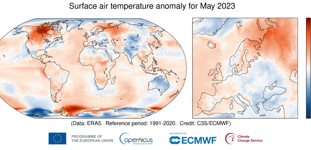 La temperatura de los océanos de récord en mayo