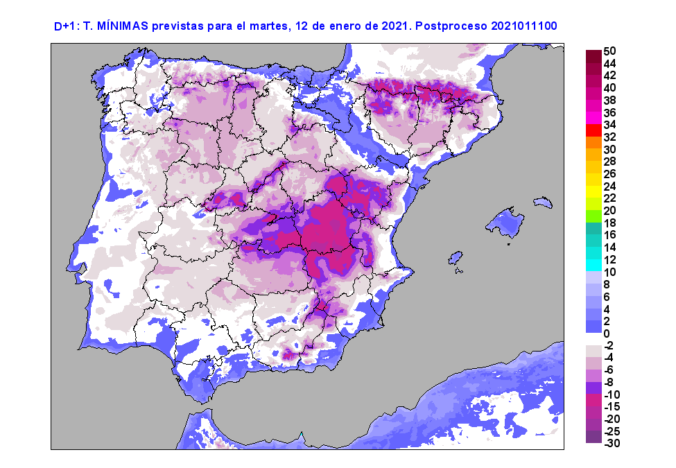 Niebla engelante y posibles mínimas récord en 100 años