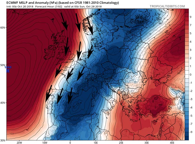 Tremenda advección de masas de aire frío polar: una posibilidad para fin de mes