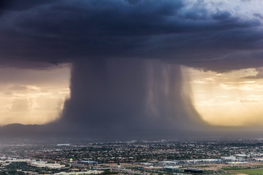 Reventón húmedo, microburst o downburst